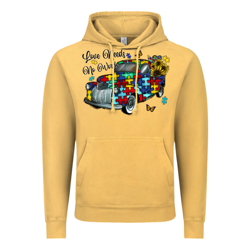 Love Needs No Words Vintage Hoodie by CowhideDigitalArt | Teevron