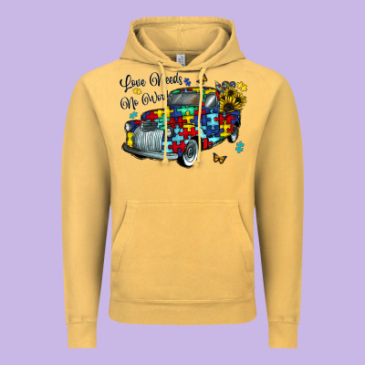 Love Needs No Words Vintage Hoodie Designed By Cowhidedigitalart