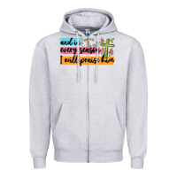 Heather Grey and in every season i will praise him Zipper Hoodie - MaliasSmallBusiness