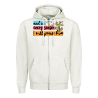 Oatmeal Heather and in every season i will praise him Zipper Hoodie - MaliasSmallBusiness