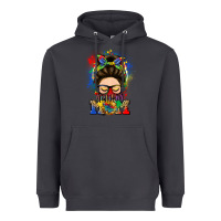 Smoke autism mom messy bun Heavyweight Hoodie - LillyAllenDesigns