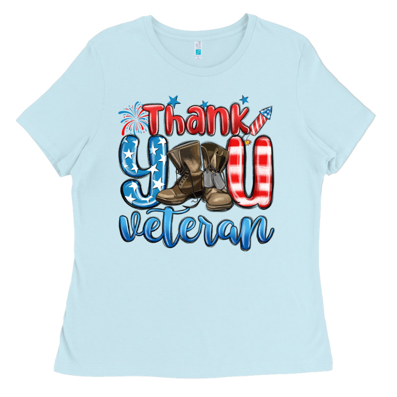 Thank You Veteran Ladies Tee by MaliasSmallBusiness | Teevron