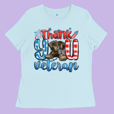 Ladies Tee thank you veteran