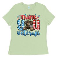 Matcha thank you veteran Ladies Tee - MaliasSmallBusiness
