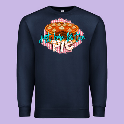Just Here For The Pie Premium Sweatshirt Designed By Lillyallendesigns