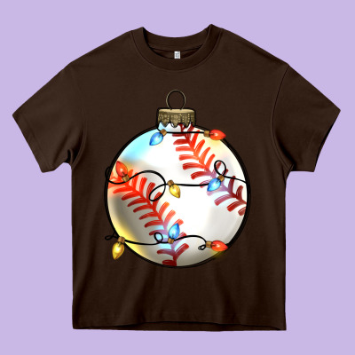 Christmas  Baseball Heavy Core Tee Designed By Zillion Design Studio