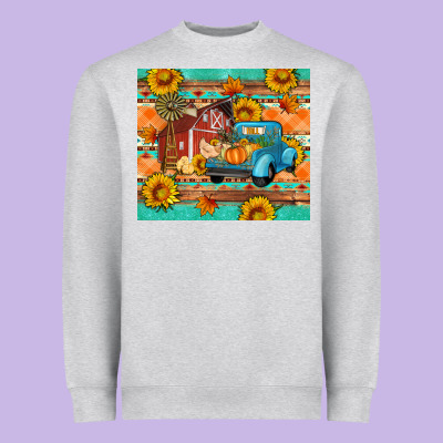 Farm Life Fall Barn And Truck Heavyweight Sweatshirt Designed By Artiststas