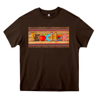 Chocolate Brown teacher pen apple license plate template Heavy Core Tee - Artiststas