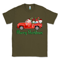 Army Green merry christmas truck gnomes Classic Tee - AdoDesignShop