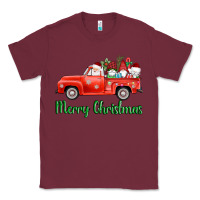 Burgundy merry christmas truck gnomes Classic Tee - AdoDesignShop