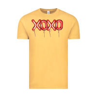 Vintage Mustard Valentine's Day Xoxo Balloon Vintage Tee - Artiststas