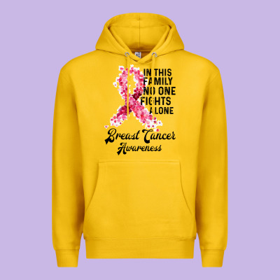 In This Family Fights Alone Breast Cancer Awareness Premium Hoodie Designed By Bettercallsaul