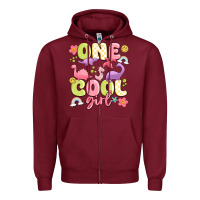 Burgundy one cool girl Zipper Hoodie - MaliasSmallBusiness