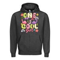 Charcoal Heather one cool girl Zipper Hoodie - MaliasSmallBusiness