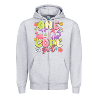 Heather Grey one cool girl Zipper Hoodie - MaliasSmallBusiness