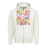 Oatmeal Heather one cool girl Zipper Hoodie - MaliasSmallBusiness