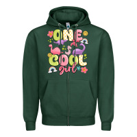 Sports Green one cool girl Zipper Hoodie - MaliasSmallBusiness