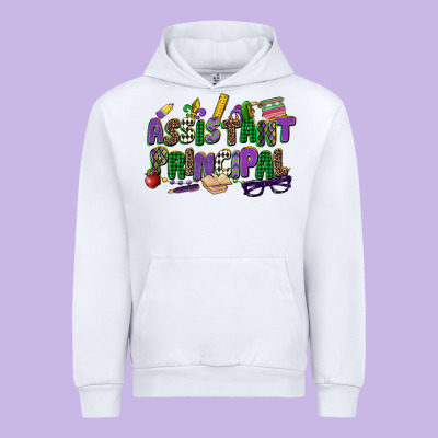 Assistant Principal Mardi Gras Urban Hoodie Designed By Cowgirlartshop