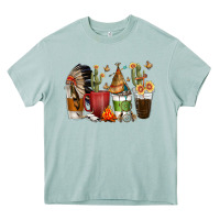 Arona coffee cups indian headdress Heavy Core Tee - texasbilliewilder