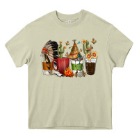 Mossy coffee cups indian headdress Heavy Core Tee - texasbilliewilder