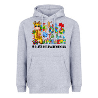 Heather Grey it s ok to be different giraffe Heavyweight Hoodie - LillyAllenDesigns