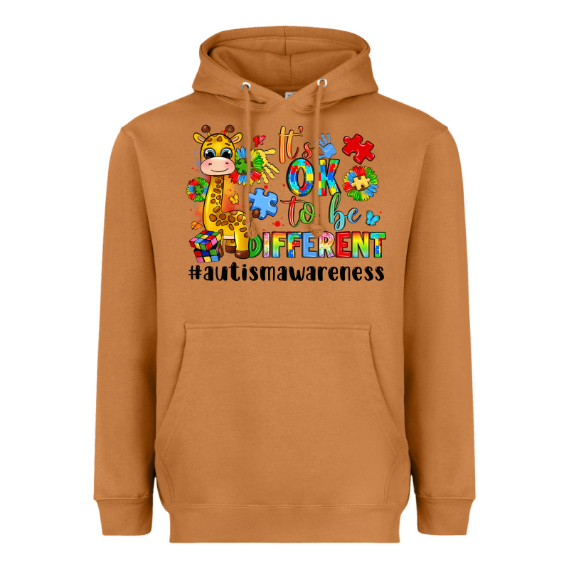 It S Ok To Be Different Giraffe Heavyweight Hoodie by LillyAllenDesigns | Teevron