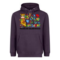 Plum it s ok to be different giraffe Heavyweight Hoodie - LillyAllenDesigns