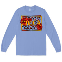 Colony Blue Spanish chula with roses Long Sleeve Tee - Jasminsmagicworld