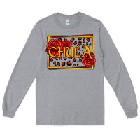 Heather Grey Spanish chula with roses Long Sleeve Tee - Jasminsmagicworld