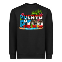 Black puerto rico and flowers with frog Heavyweight Sweatshirt - AdoDesignShop