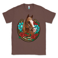 Chestnut western horseshoe horse roses gemstone Classic Tee - Artiststas