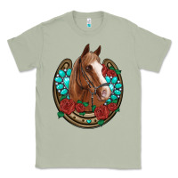 Matcha western horseshoe horse roses gemstone Classic Tee - Artiststas