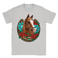 Moon Dust western horseshoe horse roses gemstone Classic Tee - Artiststas