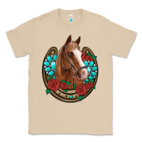 Mushroom western horseshoe horse roses gemstone Classic Tee - Artiststas