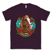 Plum western horseshoe horse roses gemstone Classic Tee - Artiststas