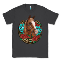 Smoke western horseshoe horse roses gemstone Classic Tee - Artiststas