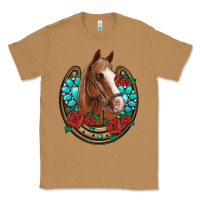 Toasted Coconut western horseshoe horse roses gemstone Classic Tee - Artiststas
