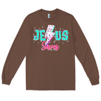 Chestnut jesus saves Long Sleeve Tee - JahusDesignShop