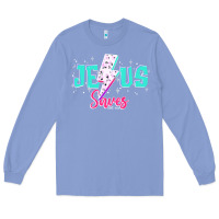Colony Blue jesus saves Long Sleeve Tee - JahusDesignShop