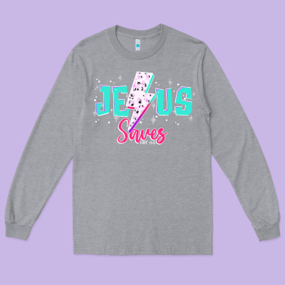 Jesus Saves Long Sleeve Tee Designed By Jahusdesignshop