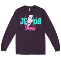 Plum jesus saves Long Sleeve Tee - JahusDesignShop