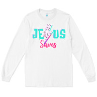 White jesus saves Long Sleeve Tee - JahusDesignShop