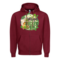 Burgundy let's get lucked up Zipper Hoodie - MaliasSmallBusiness