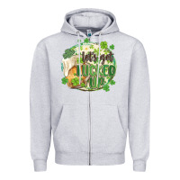 Heather Grey let's get lucked up Zipper Hoodie - MaliasSmallBusiness
