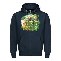 Navy let's get lucked up Zipper Hoodie - MaliasSmallBusiness