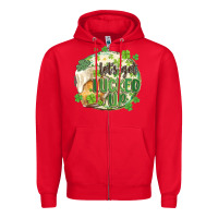 Red let's get lucked up Zipper Hoodie - MaliasSmallBusiness