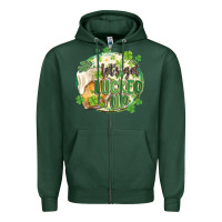 Sports Green let's get lucked up Zipper Hoodie - MaliasSmallBusiness
