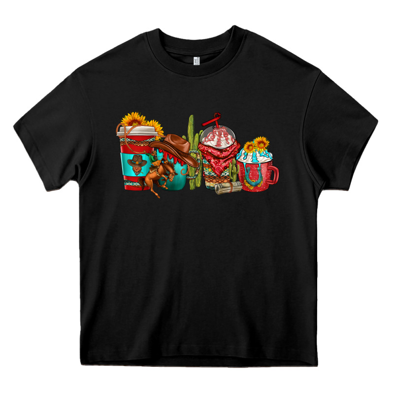 Cowboy Coffee Cups Heavy Core Tee by texasbilliewilder | Teevron