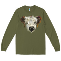 Army Green white calf scottish Long Sleeve Tee - BarkalooDesign