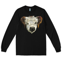 Black white calf scottish Long Sleeve Tee - BarkalooDesign